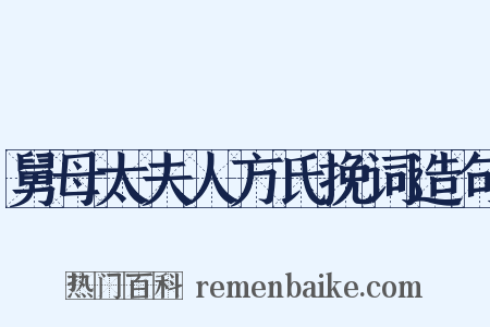 舅母太夫人方氏挽词造句是什么意思的图片